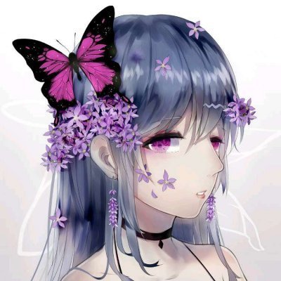唯美动漫女生头像梦幻蝴蝶图片