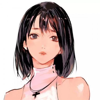 手绘漫画短发女生头像