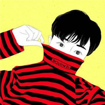 男生手绘头像冷酷帅气高清图片