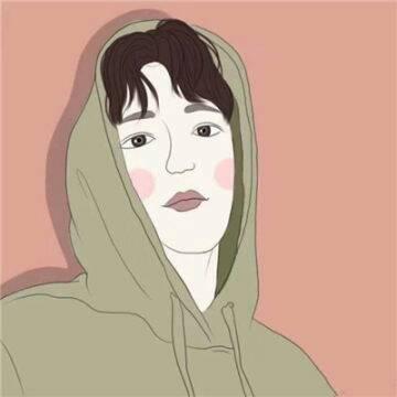 男生手绘头像冷酷帅气高清图片