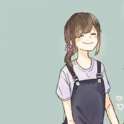情侣微信头像卡通动漫一男一女图片