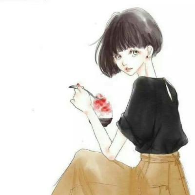 手绘女孩高清头像图片卡通
