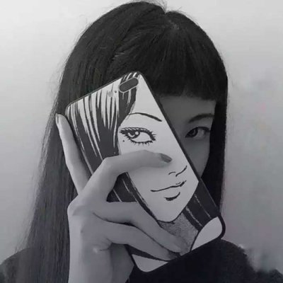 黑色系冷酷的女生头像真人图片