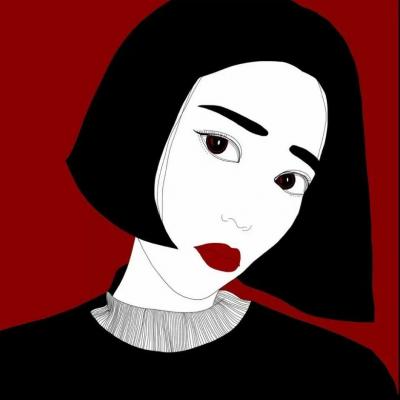 手绘霸气女生头像