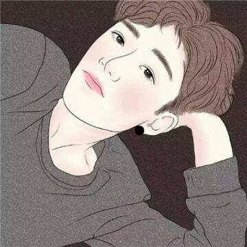 男生手绘头像冷酷帅气高清图片