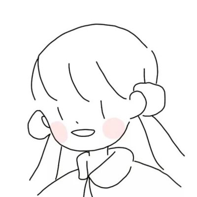 可爱女头简单手绘图片