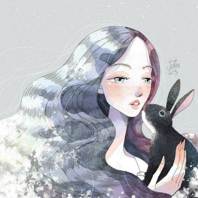 个性微信头像女生手绘图片