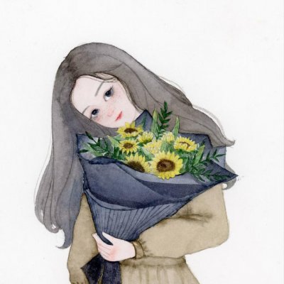 头像女生卡通手绘简单图片