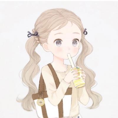 手绘女孩高清头像图片卡通