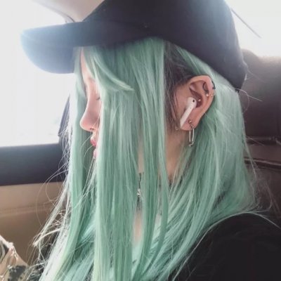 抖音极品绿色系女头图片