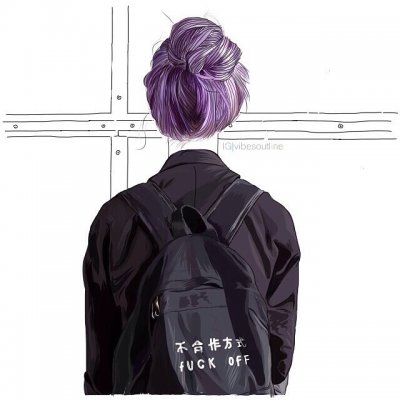 微信头像女时尚手绘图片
