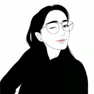 动漫黑白头像女生冷酷霸气手绘图片