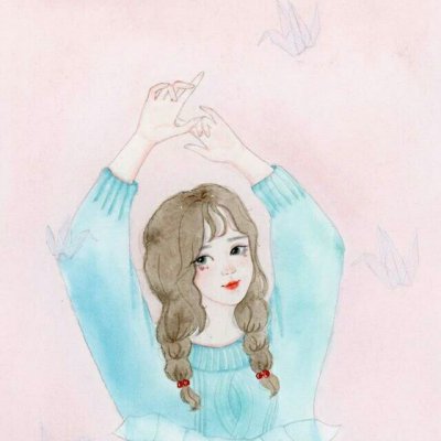 头像女生卡通手绘简单图片
