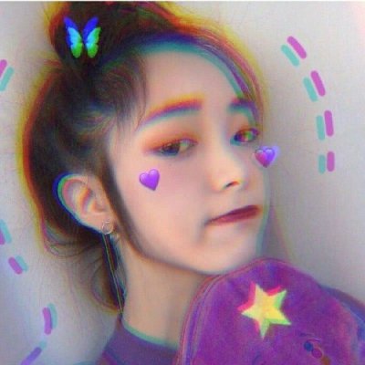 扎丸子头气质型女生头像图片