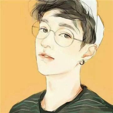 男生手绘头像冷酷帅气高清图片