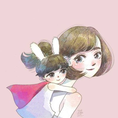 个性微信头像女生手绘图片