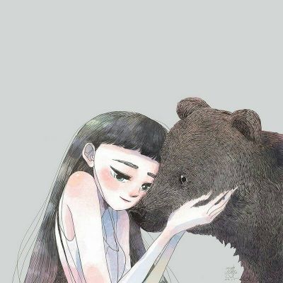 个性微信头像女生手绘图片