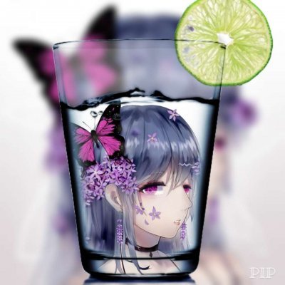 唯美动漫女生头像梦幻蝴蝶图片