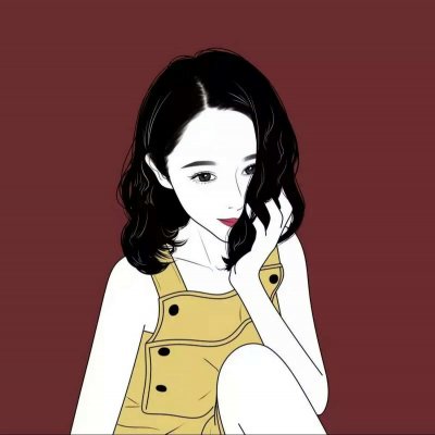 微信头像女时尚手绘图片