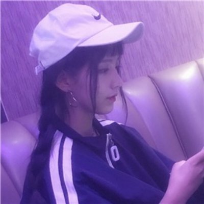 紫色系列女头真人图片