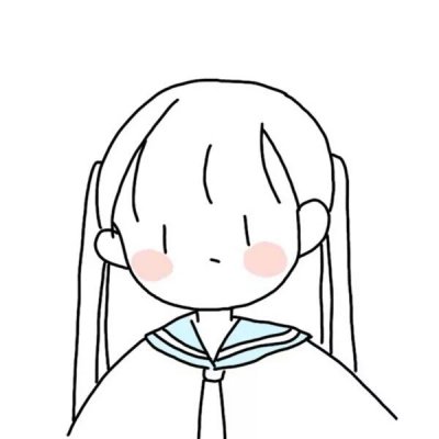 可爱女头简单手绘图片