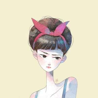 个性微信头像女生手绘图片