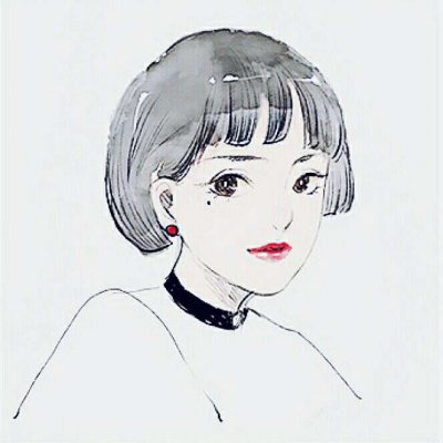 微信头像女时尚手绘图片
