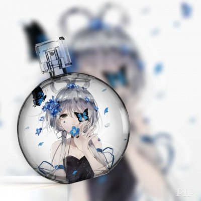 唯美动漫女生头像梦幻蝴蝶图片