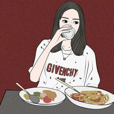微信头像女时尚手绘图片