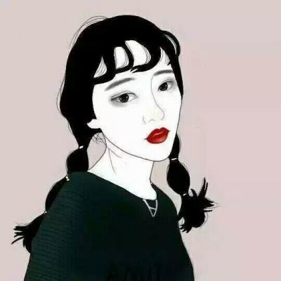 手绘霸气女生头像