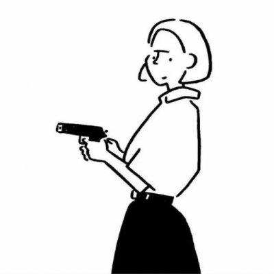 qq头像女手绘简笔