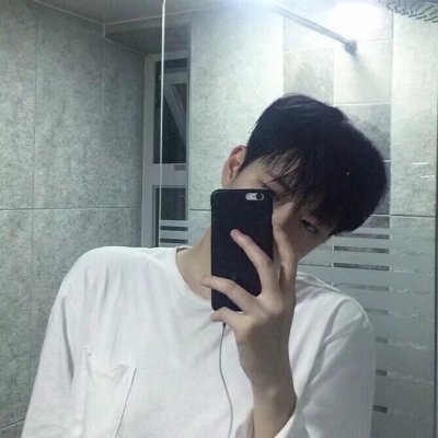 男生手机挡脸个性头像图片
