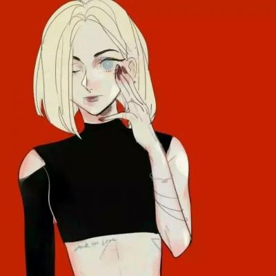 手绘霸气女生头像
