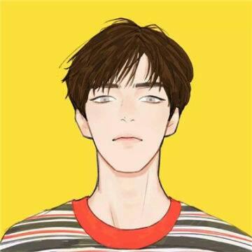 男生手绘头像冷酷帅气高清图片