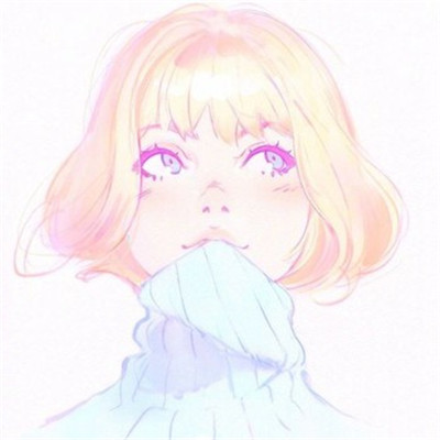手绘漫画短发女生头像