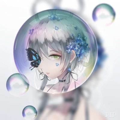唯美动漫女生头像梦幻蝴蝶图片