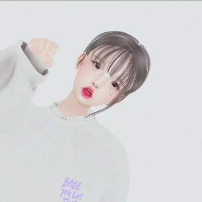 手绘霸气女生头像