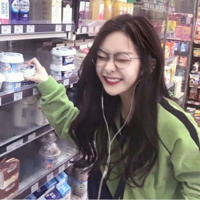抖音极品绿色系女头图片