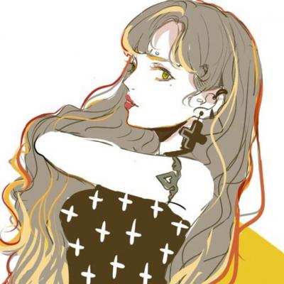 手绘女孩高清头像图片卡通