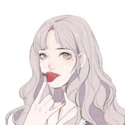 手绘女孩高清头像图片卡通