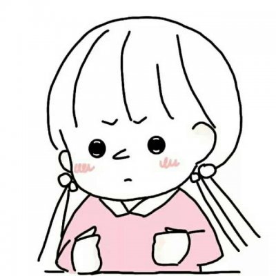可爱女头简单手绘图片