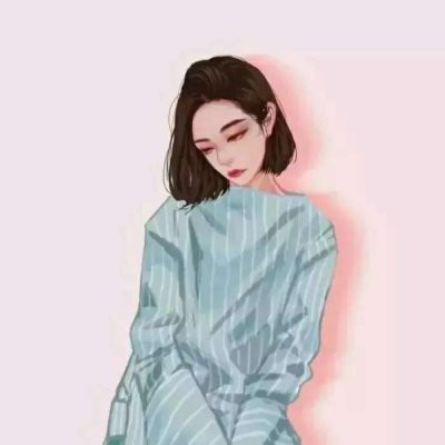 手绘漫画短发女生头像