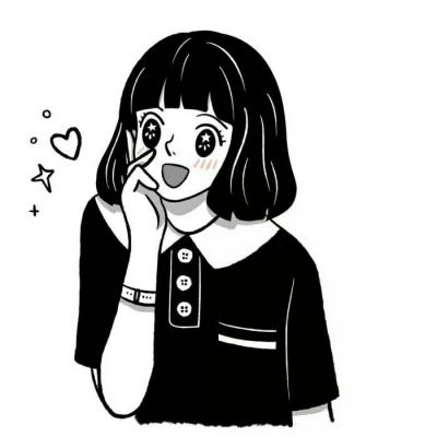 漫画手绘头像女生冷酷霸气图片
