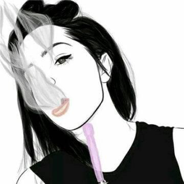 动漫黑白头像女生冷酷霸气手绘图片
