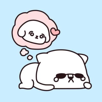 卡通头像情侣可爱萌一人一半图片