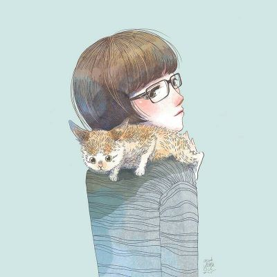 个性微信头像女生手绘图片