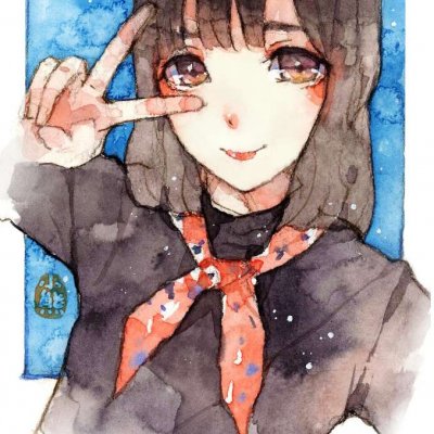 女生头像水彩手绘酷味图片