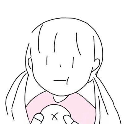 可爱女头简单手绘图片