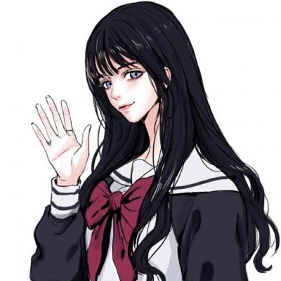 手绘女孩高清头像图片卡通