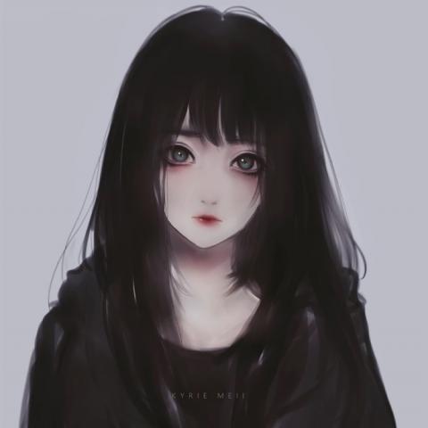 头像女手绘霸气图片